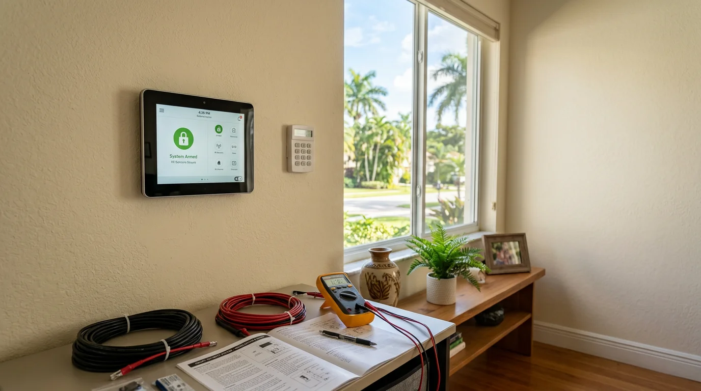 Security system equipment and smart home automation installation